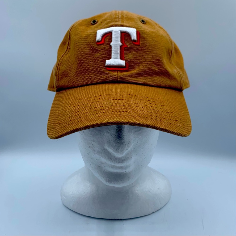 Texas Rangers MLB '47 Brand Carhartt Brown Clean Up Adjustable Hat Cap